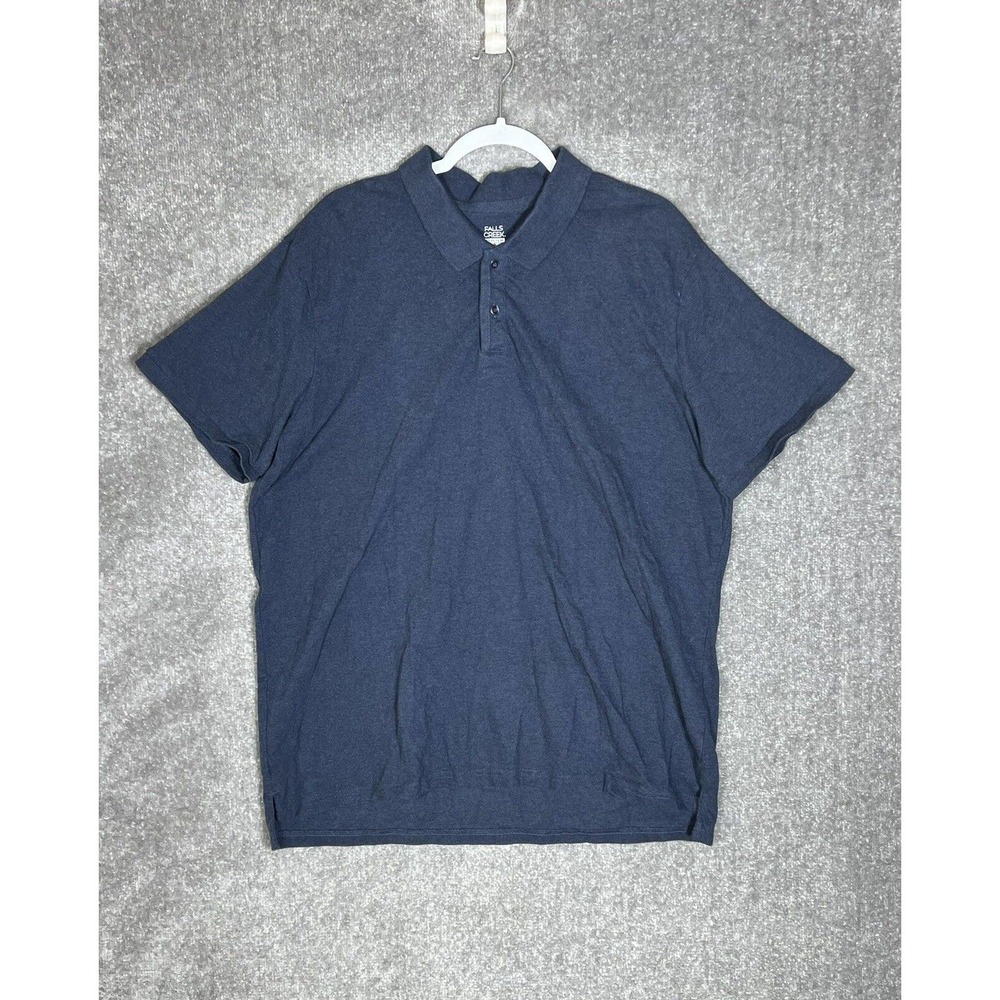 Falls Creek Stretch Polo Shirt Mens Size‎ XXL Blue Short Sleeve